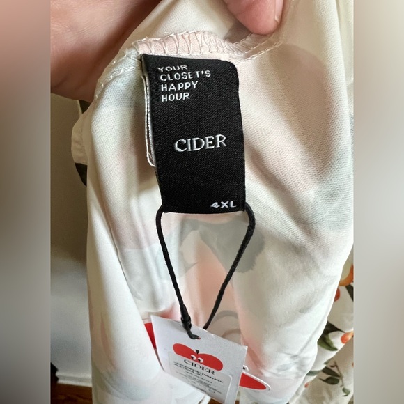 Cider Peach Fruit Split Midi Dress w/Orange and Green Print size 4X plus size - Picture 16 of 16